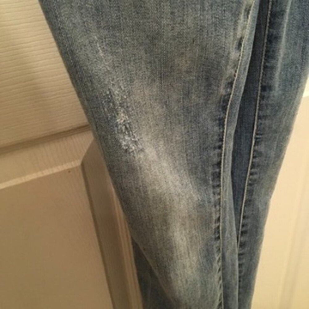 Free People Light Washed Denim Bibs Sz 26 - Picture 10 of 10